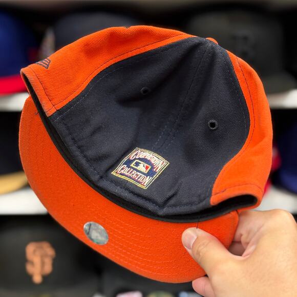 New Era Houston Astros Black/Orange Vintage 59FIFTY Fitted Hat | Size 6 7/8 - Picture 4 of 4